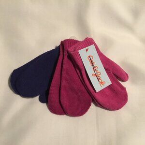 Cat And Jack Toddler Mittens Blue Sz 2T-5T 3 Pack NWT